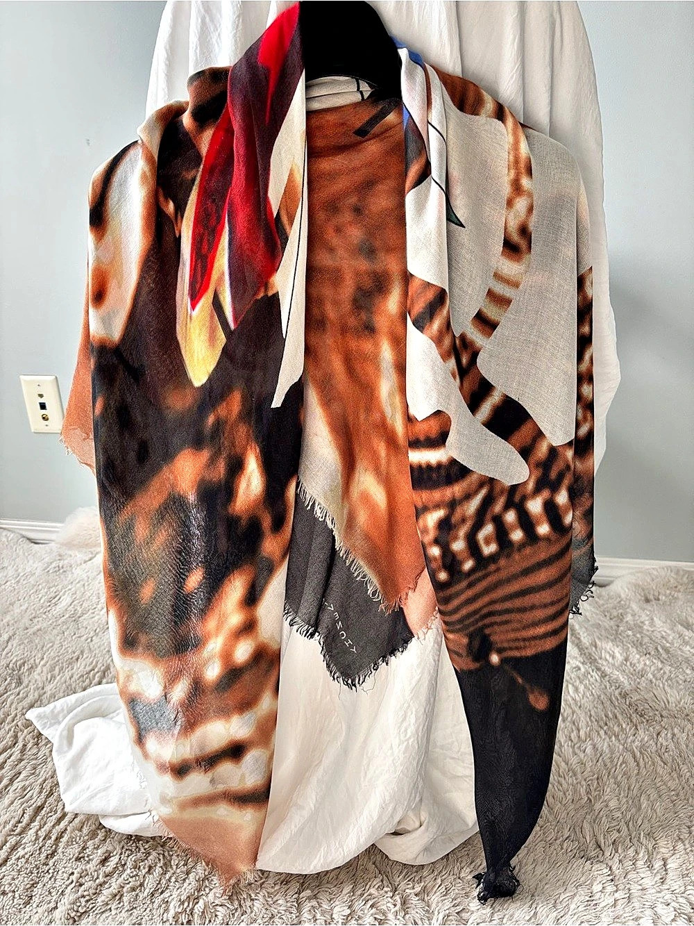 Givenchy Masai Robot Print Scarf, SS14 Riccardo Tisci, Modal Cashmere